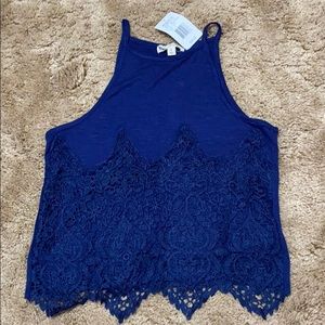 Brand new embroidered halter tank top